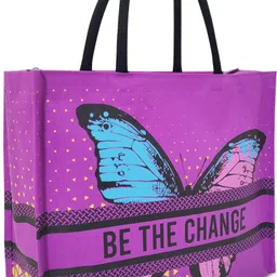 earthbags EMPOWER & EVOLVE: BE THE CHANGE BUTTERFLY TOTE WITH ZIPPER Waterproof Messenger Bag-picture-17