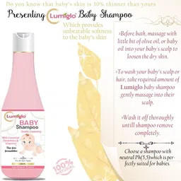 lumiglo Ultra Nourishing Baby Shampoo With Essential Ceramides & Vitamins | For healthy Sclap & Stronger Hair | With No Tears Formula Gentle Cleansing Hypoallergenic | Free From Paraben & Alcohol ( Pack Of 2 ) image 2