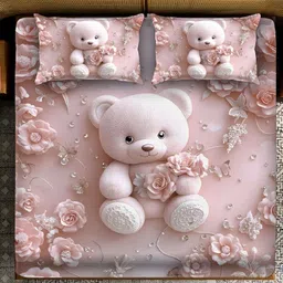 woolpik Cotton Queen Flat 300 TC 3D Printed Bedsheet-picture-16