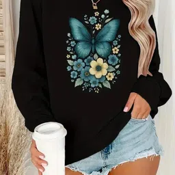 adel wear Women Full Sleeve Printed Sweatshirt image 1