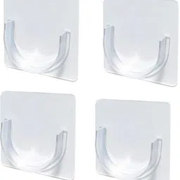 ar tapes & plastics Transparant U Shape Adhesive Wall Hook for Hanging No Drill Sticker Hooks Hook 4-picture-26