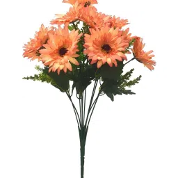fourwalls Orange Fabric Garabara Bunch Artificial Flowers image 3