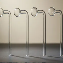 agnix 6 inch Bend Glass Oil Burner Pipe Transparent (Pack of 4) Borosilicate Glass Inside Fitting Hookah Mouth Tip image 4