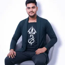 rds fashion Men Full Sleeve Blue Shrug image 1