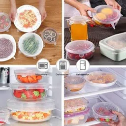 skycity Home Set of 6, Silicon Vaccum Lids,Microwave Safe 10 inch Lid Set image 2