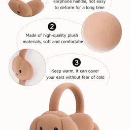 awadh gallery Cute Dog Style Winter Ear Muffs for Girls & Women Outdoor Ear Warmer Ear Muff Ear Muff image 3