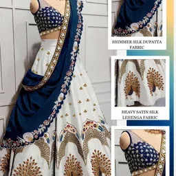 new pooja Embroidered Semi Stitched Lehenga Choli image 3