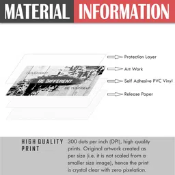 STICKER PRO Universal Laptop Skin Sticker with Extra Protective Layer - Be Different Wooden Premium PVC Self Adhesive Vinyl Laptop Decal 14 image 4