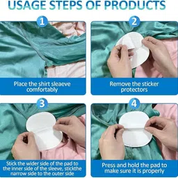 jain and sons Disposable Underarm Sweat Pads (Folded) (10 Pads) Sweat Pads Sweat Pads image 3