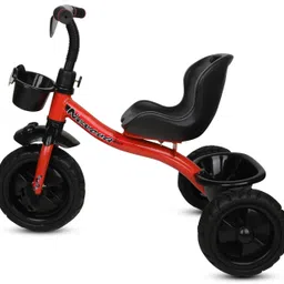duggi muggi Kids Tricycle EVA Rubber Tyer,Front-Back Basket, Easy to Assemble 01 Rambo Red Tricycle for 2-5 Year Kids Tricycle image 2