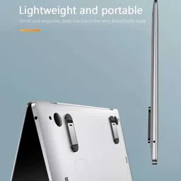 TECHGEAR Laptop Stand Bracket Support Notebook Accessories MacBook Mini Foldable Holder Laptop Stand Aluminium Desk Stand Rotatable Laptop Stand with Adjustable Height Compatible with Universal Laptops image 5