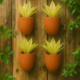 the handicraftian 4 Pcs Red Terracotta 8.5 Inchs Planters-picture-23