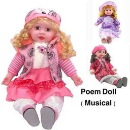 mayank & company New Fabric Singing Songs and Poem Doll for Girl Soft Toy for Kids Toy-picture-39