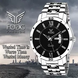 fogg Working Day and Date Analog Watch - For Men 2047-BK image 5