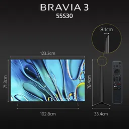 BRAVIA 3 138.8 cm (55 inch) Ultra HD (4K) LED Smart Google TV with Advanced AI Processor X1 HDR, Sony Picture Core, Dolby Vision Atmos image 5