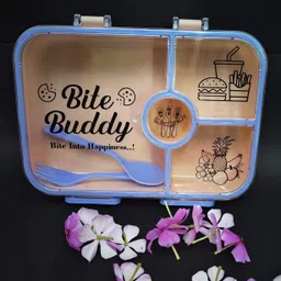 anshika traders BB–4 Comp Box Buddy Box 3 Containers Lunch Box image 1