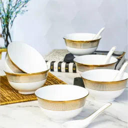 roxx Porcelain Soup Set with Spoon (12 pcs set) image 1
