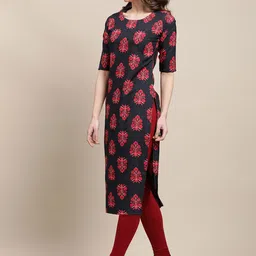 7threads KALINI Women Pack Of 2 Ethnic Motifs Printed Crepe Kurta image 4