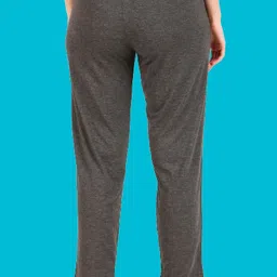 seaprint Pack of 2 Women Solid Grey, Black Track Pants image 2