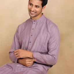 kraft india Men Cotton Blend Kurta Pyjama Set image 4