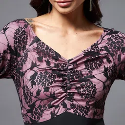 miss chase Women Fit and Flare Multicolor Maxi/Full Length Dress image 5