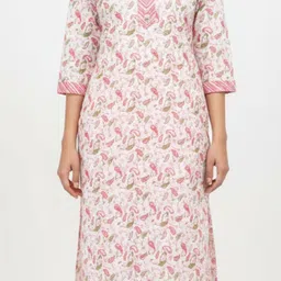 sidra Women Cotton Blend Kurti Pant Set-picture-28