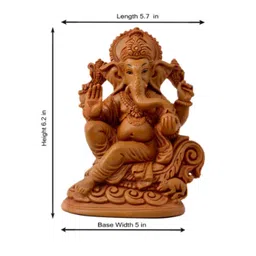 seetara Brown Ganpati Statue image 2