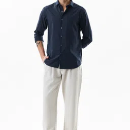 snitch Men Slim Fit Solid Spread Collar Formal Shirt image 3