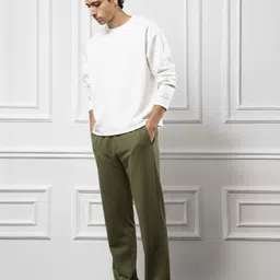 dockstreet Men Striped Olive Track Pants image 5