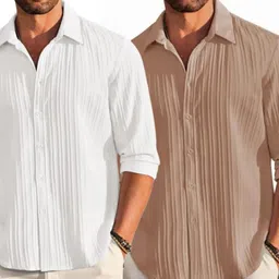 helken Men Regular Fit Solid Casual Shirt image 1