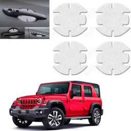 pahwaal Car Door Scratch Protection sticker finger guard (PU) Transparent for Thar roxx Car Grab handle-picture-19