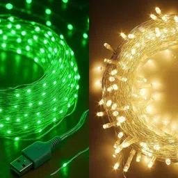nkxik 40 LEDs 12 m Multicolor Steady String Rice Lights image 1