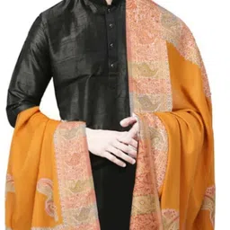 Braid N Cord Wool Applique Men Shawl image 2