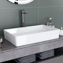 plantex Tabletop Wash Basin/Washbasin Platinium Tabletop Ceramic Rectangle Wash Basin/Countertop Sink (23.5x13.5x4.5) Table Top Basin-picture-28