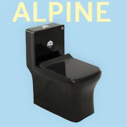 alpine ceramics 106 BLACK PREMIUM GRADE CERAMIC FLOOR MOUNTED ONE PIECE • 106 BLACK PREMIUM GRADE CERAMIC FLOOR MOUNTED ONE PIECE • ( S Trap 225MM ) Western Commode-picture-19