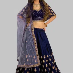 kv fashion Embroidered Semi Stitched Lehenga Choli-picture-17