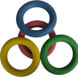 tima TENNIKOIT RINGS MULTICOLOR (PACK OF 4) RUBBER COATED Tennikoit Ring PLAIN Rubber Tennikoit Ring-picture-36