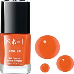 kafi Gel Effect Nail Polish- Long lasting, Non Toxic, High Shine, Vegan, 10 Free Formula, SalonPro - (Pumpkin Orange) Freedom Of Peach-picture-44