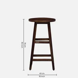 woodsworth from pepperfry Cosenza Sheesham Wood Bar Stool In Provincial Teak Finish image 2
