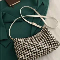 like style Gold Women Sling Bag Jute Multicolour Sling Bag with Detachable Strap image 1