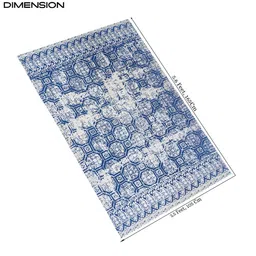 Budhrajrugs Blue & White Geometric Cotton Rectangular Dhurrie image 5