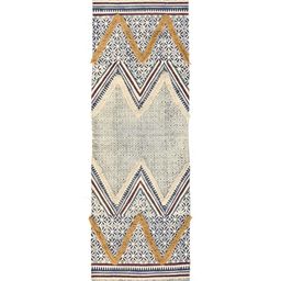 Art Avenue Blue Printed Cotton Rug Dhurrie Runner-picture-3
