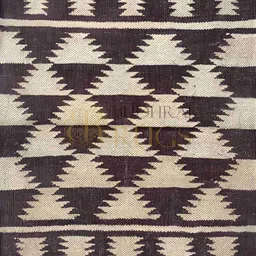 Budhrajrugs Beige & Black Geometric Woven Rectangular Dhurrie image 4