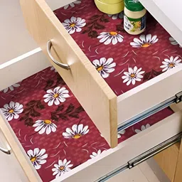 REVEXO Brown & White Printed Water Resistant Drawer Mat image 2