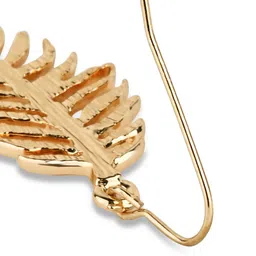 Accessorize Gold-Plated Leaf Shaped Drop Earrings image 4