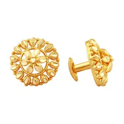 Vighnaharta Gold-Plated Floral Studs Earrings image 1