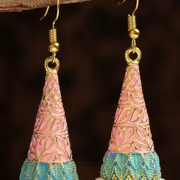 OOMPH Beaded Contemporary Jhumkas image 1