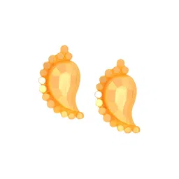 BHIMA 22K BIS Hallmark (916) Yellow Gold Vitreous Moulded Stud Earrings For Kids-picture-2