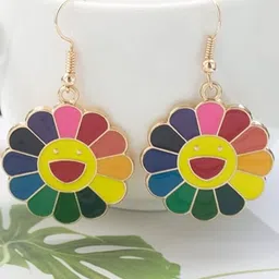 EL REGALO Gold-Plated Floral Drop Earrings-picture-40