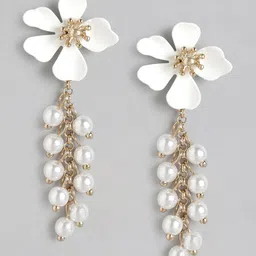 Forever New Gold-Plated Floral Drop Earrings image 1
